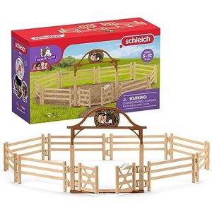 SCHLEICH 42434 Paardenkoppel met ingangspoor, voor kinderen vanaf 5 jaar, Horse Club - Accessoires,multi kleuren