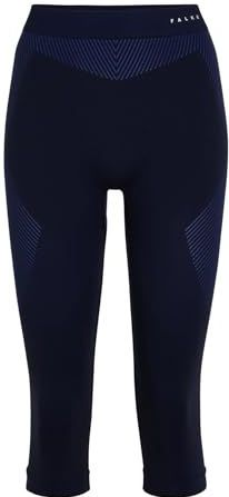 FALKE - Dames Broek van Onderlaag - Blauw - Warm 3/4 W - Functioneel Materiaal - Sneldrogend
