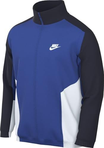 Nike Club HQ6109-480, oversized geweven trainingsjack voor heren, game royal/obsidiaan/wit/wit, L