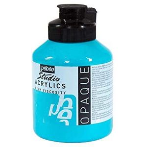 Pébéo - Studio Acrylics Fijn Acryl - Acrylverf - Blauw Acryl - Turquoise Blauw, 500 ml, (Pack van 1)