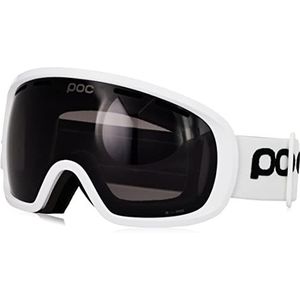 POC Fovea Clarity Skibril voor skiërs en snowboarders met groot gezichtsveld voor dagelijks gebruik in de bergen, Hydrogen White/Clarity Define/No Mirror