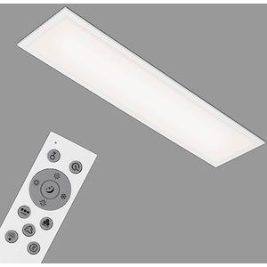 BRILONER Verlichting - Slimme LED-plafondlamp, WiFi-plafondlamp, ultraplat, CCT, RGB, dimbaar, spraakbediening, afstandsbediening, wit, 1 stuk (verpakking van 1), 7344-016