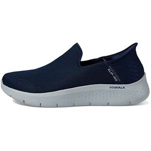 Skechers Gowalk Flex Slip-Ins - atletische instapschoenen, casual wandelschoen, luchtgekoeld traagschuim sneakers, marineblauw, 42,5 EU X-breed, Donkerblauw, 42.5 EU X-Breed