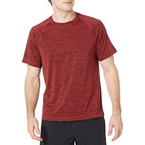 Amazon Essentials Men's Sneldrogend zwemshirt met korte mouwen (UPF 50), Heiderood, M