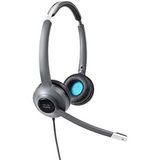Cisco Headset 522, bekabelde 3,5 mm dubbele on-ear headset met USB-A-adapter, donkergrijs, 2 jaar garantie met beperkte hechting (CP-HS-W-522-USB=)