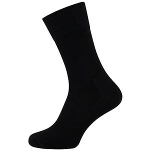 Nur Der Zachte en vochtregulerende herensokken met comfortabele tailleband, zacht en duurzaam, comfortabele sokken, zwart, 39-42 EU