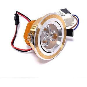 Cablematic Inbouwled downlight 3W koel witgoud 65mm dag