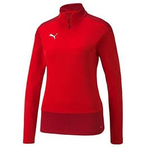 PUMA Damen teamGOAL 23 1/4 Zip Top W Pullover, Red-Chili Pepper, M