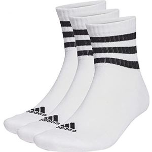 adidas 3 Stripes Enkelsokken, White/Black, XS