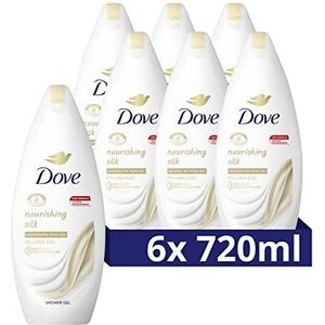 Dove Nourishing Silk Douchegel, voor een stralende, zijdezachte huid - 6 x 720 ml - Voordeelverpakking