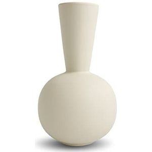 Cooee Design - Bloemenvaas - Trumpet Shell - Keramisch - Kleur: Crème - (diameter x hoogte) 17 x 30 cm