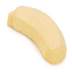 Karlie Nibble Stone Tutti Frutti - Knaagdier - Banaan - Geel - 25 gr - 7x3x2 cm - 1 stuk