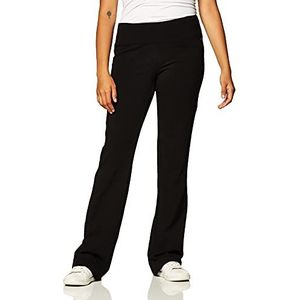 Jockey Slanke damesbroek straight slim Slim Slim Bootleg Hose Yogabroek, Zwart, L