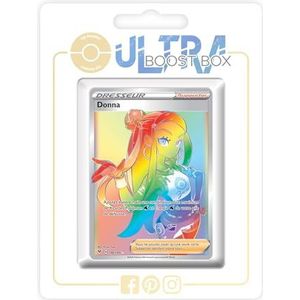 Donna (Nessa) 196/185 Shiny Rainbow trainer - Ultraboost X Epée et Bouclier 4 Voltage Éclatant - Doos met 10 Franse Pokemon kaarten