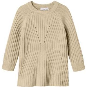 NAME IT Nmfrikine Ls Knit Dress Pb voor meisjes, Doeskin, 98