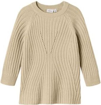 NAME IT Nmfrikine Ls Knit Dress Pb voor meisjes, Doeskin, 98
