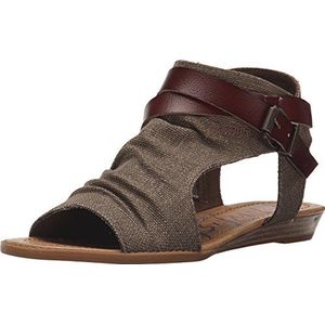 Blowfish Malibu Women's Balla Core Sandal,Brown Rancher Canvas/Whiskey Dyecut,7.5