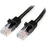 StarTech.com Cat5e RJ45 UTP netwerkkabel Snagless, Cat 5e patchkabel, zwart, stekker/stekker