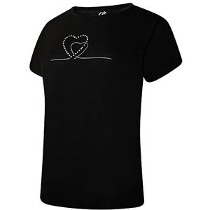Dare 2b Dames CrystallizeGrphic T-shirt, zwart/zwart, 16