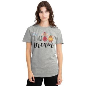 Cinderella Team Dream met Jaq en Gus dames T-shirt, atletisch heide, groot, Atletische Heather, L