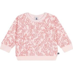 Petit Bateau Sweatshirt voor meisjes, Bloem/Spi, 6 Maanden