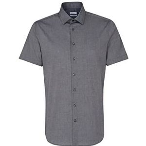 Seidensticker Herenoverhemd van Seidensticker voor heren, businesshemd met getailleerde pasvorm, grijs (34)