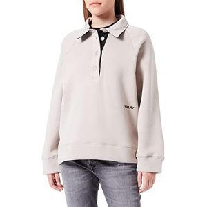 Replay Sweatshirt voor dames, 650 Stone Ivory, XL