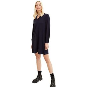 TOM TAILOR Dames Basic jurk 1032731, 10360 - Real Navy Blue, 40