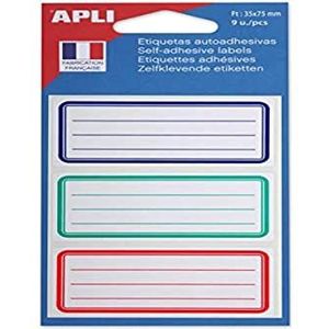 APLI 111981 – verpakking met 9 etiketten, 35 x 75 mm