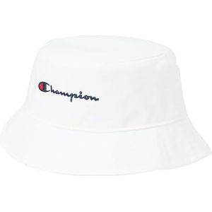 Champion Icons Accessories Junior Caps - 805977 Light Woven Cotton Twill Small Script Logo Vissershoed Wit, S-M Unisex - Kinderen SS24, Wit, S-M