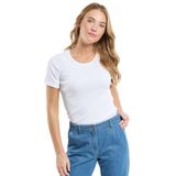 T-shirt - Effen - Katoen - Korte Mouwen - Ronde Hals