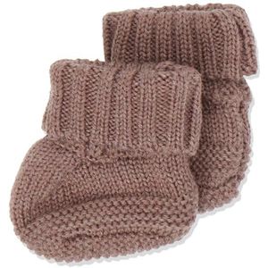 Bestseller A/S Babymeisje NBFWRILLA Wool Knit Slippers XXIII sokken, Peppercorn, 50/56, Peppercorn, 50/56 cm