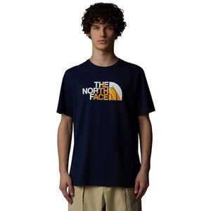THE NORTH FACE - Heren Graphic 1 T-Shirt Standaard Pasvorm T-shirt - Ronde Hals - Summit Navy - XS