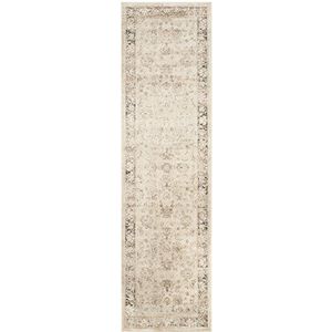 Safavieh Vintage geïnspireerd tapijt, VTG117, geweven zachte viscose vezel, lichtbruin/donkerbruin, 62 x 240 cm