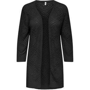 ONLY Dames Onlwisty 7/8 Sl Open Cardigan KNT, zwart, XS