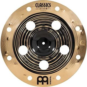 Meinl Cymbals Classics Custom Dual 16""Trash China Bekken met gaten, Donker en Briljant Finish - Gemaakt in Duitsland - voor Rock, Metaal en Fusion, 2 jaar garantie, (CC16DUTRCH)