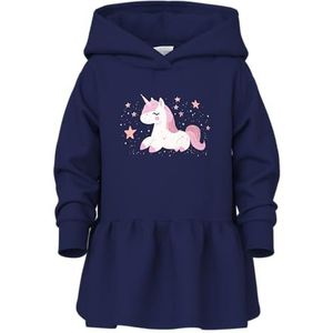 NAME IT Nmfvobi Ls SWE Tunic Wh Bru, Beacon Blue., 92