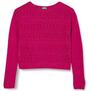 United Colors of Benetton trui voor meisjes en meisjes, Rosso Magenta 2e8, 120 cm