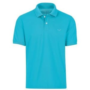 Trigema Deluxe Piqué poloshirt voor heren, azuur, L