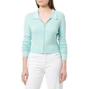 UCY Dames cropped gebreide jas 12428578-UC01, lagune munt, L, lagune munt, L