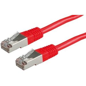 ROLINE FTP LAN-kabel Cat 5e | Ethernet-netwerkkabel met RJ45-stekker rood 1 m