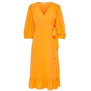 ONLY midi jurk voor dames, apricot, XS