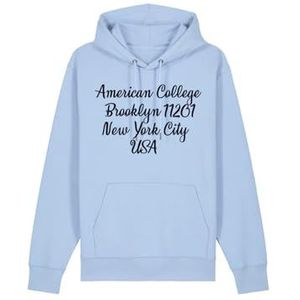 AMERICAN COLLEGE USA Herensweatshirt, hemelsblauw, maat XL, ontspannen, Blauw, XL