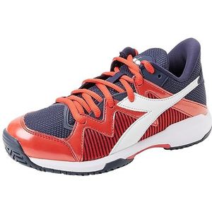 Diadora B.Icon 2 Y, tennisschoenen, blauw korsair/wit/fiery rood, 38,5 EU, Blue Corsair White Fiery Red