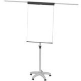 MAUL Flipchart Standard mobiel, ster voet 5 vergrendelbare wielen, flipchartbord 66 x 97 cm in hoogte verstelbaar, blokhouder en grote opbergbak, 6372682, 1 stuk