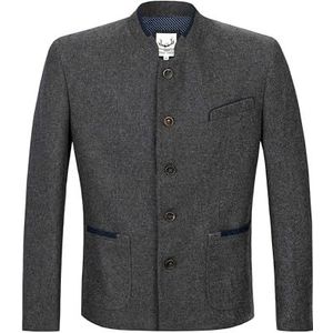 Stockerpoint - Samuel - Leren Jas - Grijs/Blauw - Hoogwaardig Loden