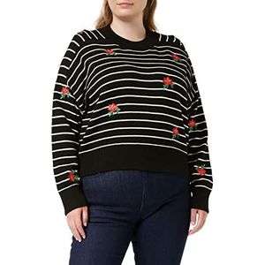 Desigual JERS_Saint Tropez pullover voor dames, zwart, L