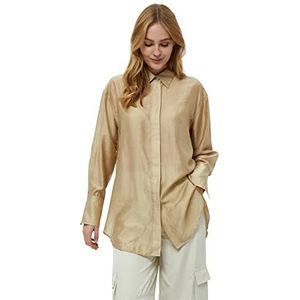 Minus Meredy Shirt | Beige Dames Tops | Lente Shirt Dames | Maat 6