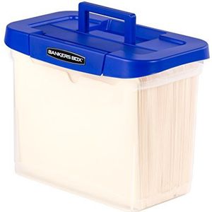 BANKERS BOX Heavy Duty Draagbare Plastic File Box met Hangende Rails, Letter, 1 Pack (0086304)