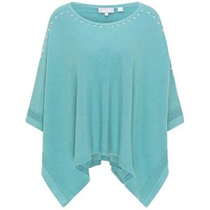 LEOMIA dames poncho, turquoise, M/L